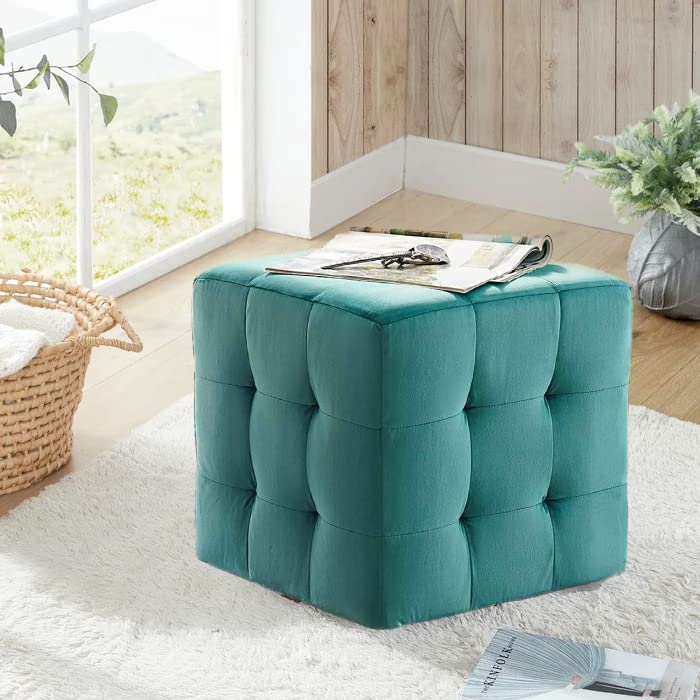 Ashoka Woods Ottoman | Sofa | Pouffes Stool (Navy)