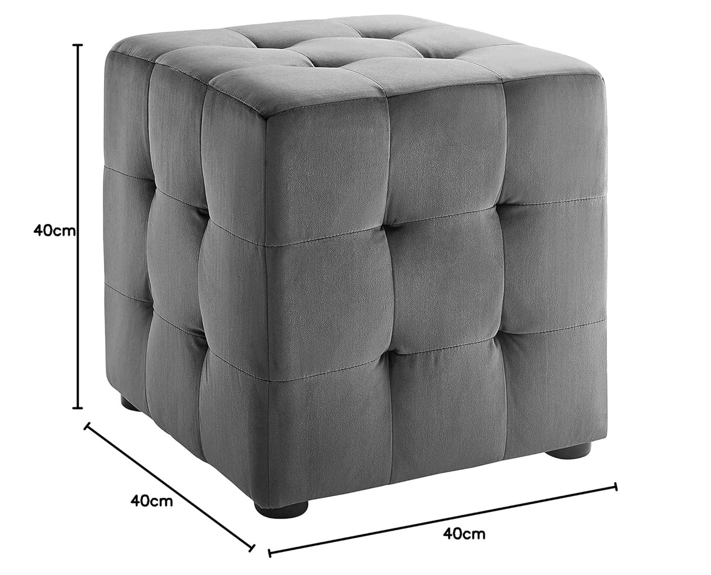 Ashoka Woods Ottoman | Sofa | Pouffes Stool (Navy)