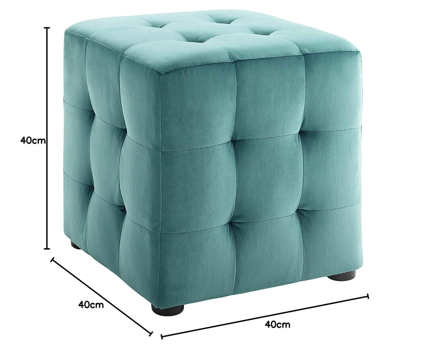 Ashoka Woods Ottoman | Sofa | Pouffes Stool (Navy)